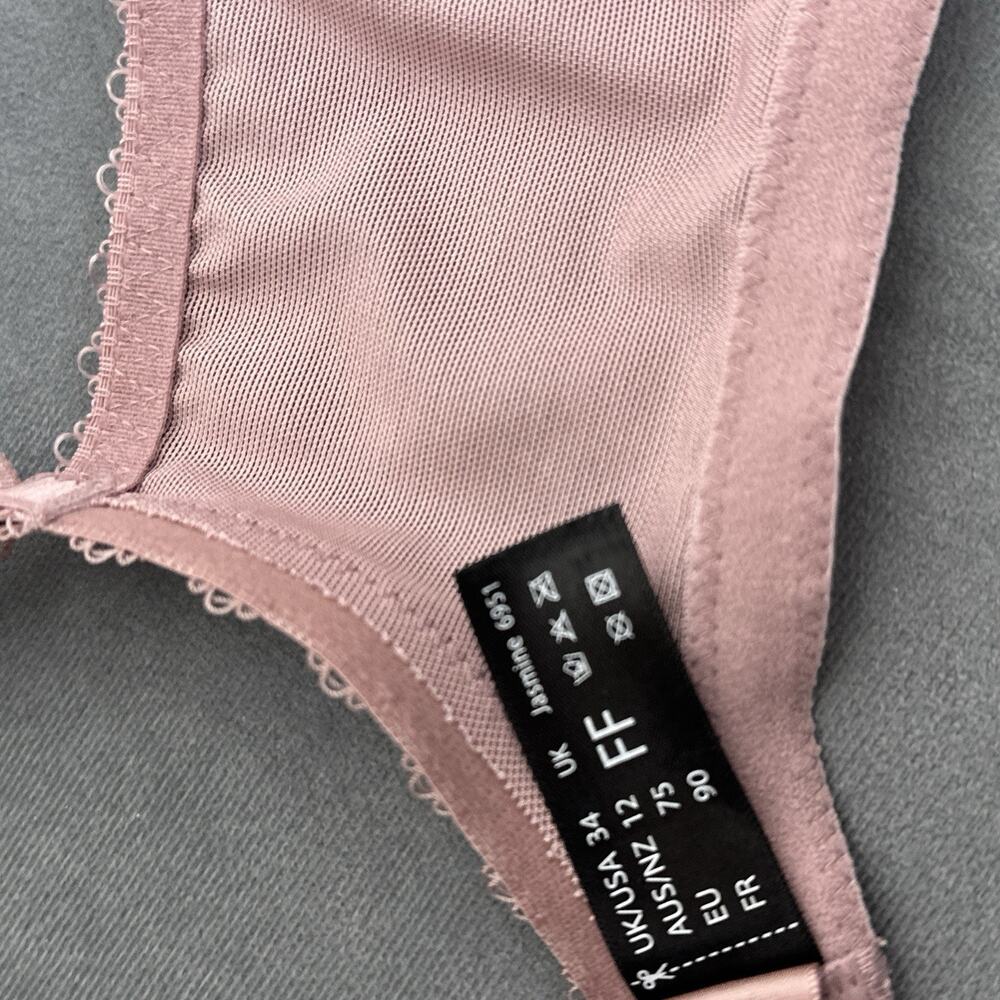 Panache Jasmine Balconnet 6951 Floral Lace Bra - Mauve and Blue - Picture 8 of 8